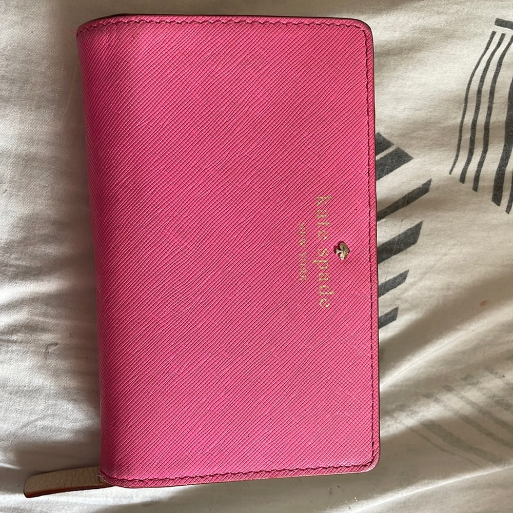 Pink and Cream/White Kate Spade Wallet